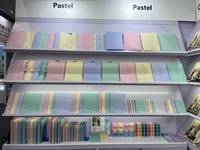 Sac de fichiers à boutons pastel de taille A4 Dossier en plastique de couleur douce pour le stockage de documents