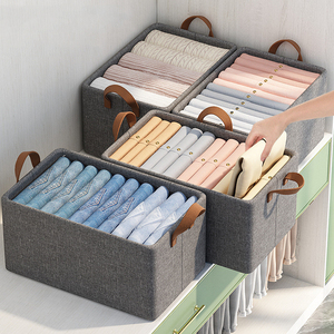 Organizador de armario plegable de gran capacidad para ahorrar espacio, caja de almacenamiento de ropa de tela impermeable con marco de acero - Product Image 2