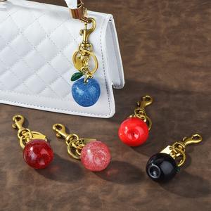 Porte-clés de haute qualité avec pendentif en forme de cerise exquis, décoration pour <span class=keywords><strong>sac</strong></span> à main <span class=keywords><strong>Coach</strong></span>, <span class=keywords><strong>sac</strong></span> à bandoulière, porte-clés de haute qualité, accessoire pour sacs - Product Image 3