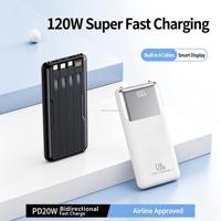 Chargeur portable avec câbles intégrés, Power Bank PD22.5W, 20000mAh, charge rapide, batterie externe pour téléphone portable, chargeur portable