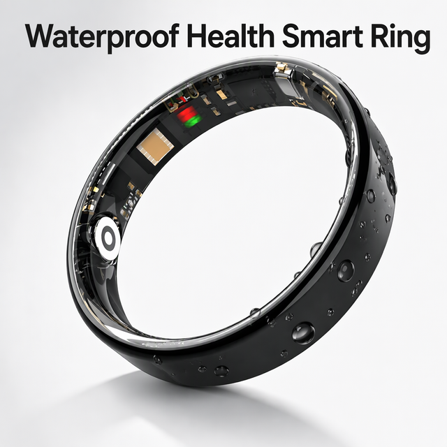 OEM Smart Ring Health Tracker Heart Rate Blood Oxygen Activity Fitness Monitor Gesture Control IP68 5 ATM