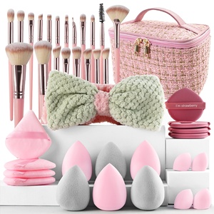 ชุดแปรงแต่งหน้า 46 ชิ้น ขายดี ชุดพัฟแต่งหน้า อุปกรณ์เสริมความงาม แปรงล้างหน้า แปรงไนลอนและพลาสติก - Product Image 4