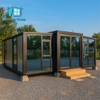 Café conteneur extensible de 40 pieds, maisons conteneurs préfabriquées de 40 pieds, maison conteneur extensible pour habitation