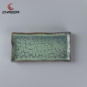 Assiettes rectangulaires en céramique de style japonais Assiettes de cuisine à longue bande <span class=keywords><strong>Sushi</strong></span> Sashimi pour restaurants spécialisés - Product Image 1