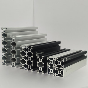 Tùy chỉnh màu đen 4040 4080 40120 40160 ép đùn vật liệu nhôm Anodized 6063 T5 Alu hợp kim khung ngành công nghiệp đùn hồ sơ - Product Image 1