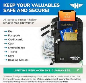 Free Sample Full Print Waterproof RFID Blocking Credit Card Holder <b>Travel</b> Passport <b>Wallet</b> <b>Organizer</b> with Neck Strap - Product Image 2