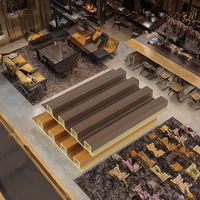 Panneaux muraux en plastique et bois, panneaux préfabriqués en WPC avec surface décorative en bois, épaisseur 24 mm, design moderne pour utilisation hôtelière