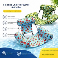 Lit flottant pour la natation, chaise inclinable aquatique, coussin flottant gonflable, siège flottant circulaire pour la navigation