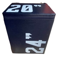 Prix de gros : Boîte de saut Plyo souple en PVC 3 en 1 pour entraînement de puissance, avec doublure en mousse EPE, taille personnalisable, noire, pour gym, fitness et musculation