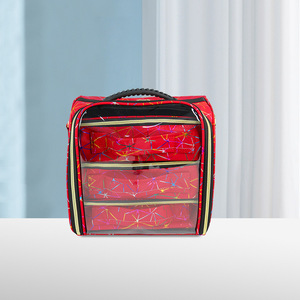 Sac de voyage Ins grande capacité 3 couches bagage à main voyage cosmétique organisateur <span class=keywords><strong>valise</strong></span> Extra Large chariot de rangement trousse de maquillage sac - Product Image 5