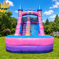 Toboggan aquatique gonflable Unicorn, piscine à jets d'eau, toboggan gonflable en vinyle pour utilisation humide, toboggan gonflable pour le plaisir estival en plein air