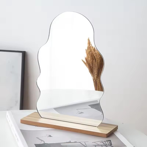 <span class=keywords><strong>Specchio</strong></span> da trucco da tavolo irregolare, asimmetrico, infrangibile, <span class=keywords><strong>specchio</strong></span> in acrilico su misura per camerino, camera da letto, bagno - Product Image 5