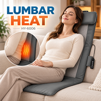 Matelas de massage chauffant multifonctionnel électrique à pression intégrale avec coussinets de relaxation pour le dos