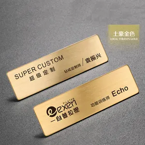 Factory Price Metal Stainless Steel Laser Name Badge Metal Pin With Magnet