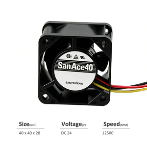Ventilateur axial de refroidissement pour serveur et équipement de télécommunications SANYO DENKI San Ace 109P0424J3013P 40*40*15mm 24V DC 1.92W 0.08A 6.4CFM 7700rpm - Product Image 2