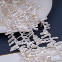 Perles d'eau douce baroques en forme de lirue, blanches, de qualité supérieure AAAA, en vrac, naturelles, 5-8*18-23mm, vente en gros