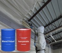 Matériaux d'isolation thermique en polyuréthane liquide rigide à cellules fermées bicomposants, polyol isocyanate pour pulvérisation