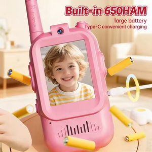 TONGAR + Talkie-walkie vidéo pour enfants de 2 pouces, radios bidirectionnelles, portée de 1500 pieds, âges 3-12, effets sonores cool, cadeaux pour jeux en plein air - Product Image 3