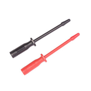 Pontas de Teste de Aço Inoxidável Isoladas de 4mm com Clipe de Perfuração para Multímetro e Testes Elétricos - Product Image 1