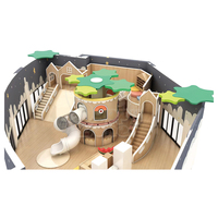 Centre de jeux souple pour tout-petits, ensemble de jeux d'intérieur avec coin de jeu de rôle, jeux, toboggan et maisonnette pour club d'enfants