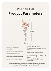 <span class=keywords><strong>Collana</strong></span> NAIS All Ins in Moissanite <span class=keywords><strong>Oro</strong></span> <span class=keywords><strong>Rosa</strong></span>, Catena in Argento Sterling 925 per Donna - Product Image 6