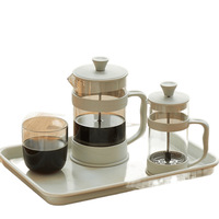Cafetière à piston portable 350 ml 1000 ml en verre résistant à la chaleur pour camping, avec filtre en acier inoxydable 304, écologique et sans BPA