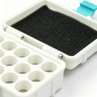 Boîte de rangement personnalisée en plastique PETG écologique, haute transparence, conception multi-emplacements pour laboratoire de recherche, options de logo personnalisé