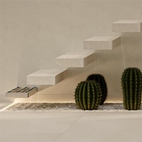 Escalier flottant moderne en bois de chêne de haute qualité, design dernier cri, marches extérieures pour maison
