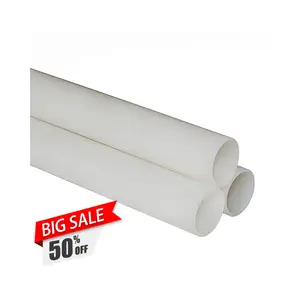 Tabung minyak alami plastik dinding tipis tahan panas putih 5mm 6mm tabung pipa tubo PVDF untuk Industri dan kimia irigasi