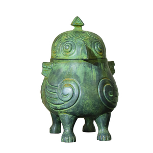 Coperchio per Contenitore a Forma di Gufo in Ottone Xiaoyou, Scultura Artistica Antica, Modello con Tecnica di Fusione, Souvenir da Collezione, Vendita all'Ingrosso - Product Image 4