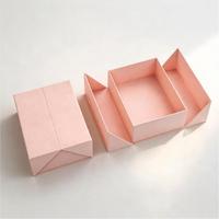 Boîte cadeau magnétique rigide pliable avec finition mate et logo personnalisé, boîte de rangement en carton à plat pour emballage de cadeaux d'affaires