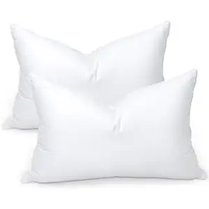 定制高品质100% 棉套白鹅羽绒枕头，适合后胃侧枕木