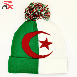 Proveedor profesional personalizado acrílico Spandex elástico Jamaica <span class=keywords><strong>invierno</strong></span> tejido Beanie sombreros con bola superior - Product Image 5