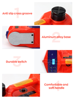 Cric hydraulique électrique tout-en-un intelligent 12V 5 tonnes en acier avec écran tactile pour le remplacement de pneus, vente en gros d'usine