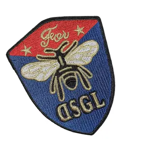 Custom Embroidered Patch Fabric Patch In Shield Style