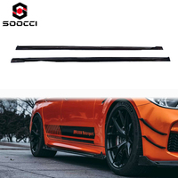 Jupes latérales en fibre de carbone sèche style TAKD pour pare-chocs avant BMW M5 F90 Série 5 G30 G31 520i 530i 540i