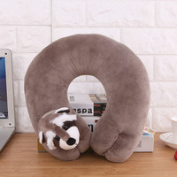 Oreiller de voyage en peluche douce au design original, oreiller de cou personnalisé en forme d'animal, oreiller de confort pour les voyages