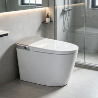 Inodoro Inteligente de Grado Industrial con Boquilla Impermeable IPX4 y Autolimpieza, Drenaje Opcional para Piso y Pared, Ideal para Proyectos Comerciales