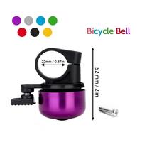 Sonnette de vélo en alliage d'aluminium OEM, type à pression, durable, écologique, légère, résistante à la pluie, son fort, compatible