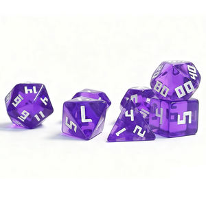 Dados de resina poliédrica transparente dragón personalizado y mazmorra DND bola para correr fuente blanca color dados RPG juego de escritorio conjunto - Product Image 4