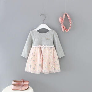 Venta al por Mayor de Ropa de Punto para Niños, Vestido de Manga Larga para Niñas, Ropa Infantil - Product Image 1