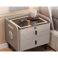 Table basse intelligente avec tiroir de refroidissement et recharge sans fil, meubles de maison avec réfrigérateur, mini table basse Frate