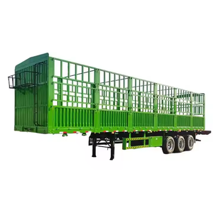 Semirremolque de Caja de Transporte Pesado de 3 Ejes con Paredes Laterales Abatibles para Ganado y Vallas, de Fábrica - Product Image 1