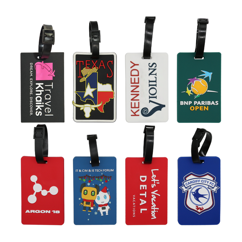 Яркие резиновые бирки из ПВХ для удостоверения личности, держатель для визиток для багажа, идентификатор для путешествий для крепления к рюкзакам