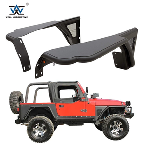 Guardabarros Delanteros Negros Modificados de Aluminio para Wrangler TJ 97-06, Piezas de Repuesto Todoterreno - Product Image 1