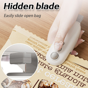 Wholesale For Mini Handheld Magnetic ABS Sealing Machine Portable <b>USB</b> Rechargeable Household Food Bag Sealer Dual Use Packaging - Product Image 6