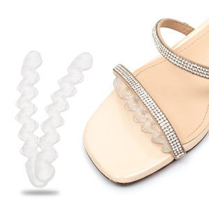 미끄럼 방지 하이힐 샌들 그라인딩 슈즈 마사지 충격 흡수 기능 슬라이드 슬리퍼가있는 실리콘 토 캡 슬리퍼 - Product Image 4