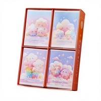 Carnet A7 avec couverture en PVC, motif nuage dégradé mignon, 64 feuilles, 80 g/m², ligné, mini carnet de poche, papeterie scolaire pour enfants, vente en gros