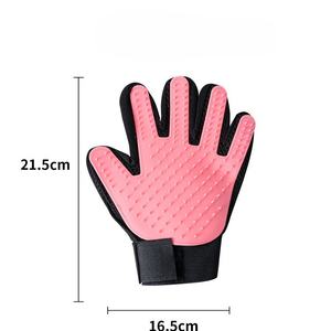 ถุงมือซิลิโคนสำหรับกรูมมิ่งสัตว์เลี้ยง พร้อมแปรงและหวี ทำจากโพลีเอสเตอร์ยางพลาสติกเนื้อนุ่ม สำหรับสุนัขและแมว ใช้สำหรับกำจัดขน อาบน้ำ และนวด - Product Image 5