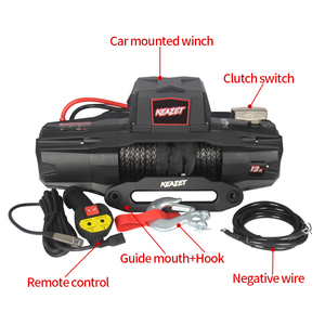 Pare-chocs avant 12000LBS 12V treuil électrique monté sur voiture <span class=keywords><strong>pour</strong></span> véhicule tout-terrain sauvetage remorque <span class=keywords><strong>attelage</strong></span> Camp remorque accessoires - Product Image 6